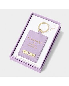 Katie Loxton Birthstone Keyring 'February'